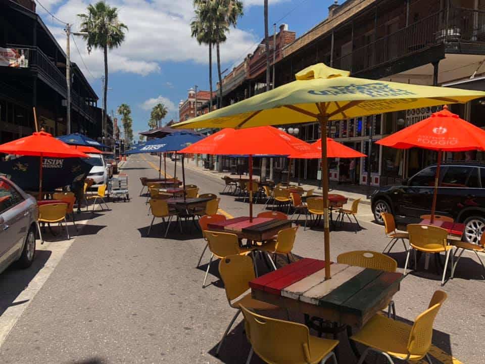 Tampa Closes Streets, Expands Outdoor Seating for Restaurants