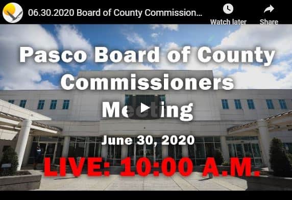 Pasco BOCC Meeting Live Now