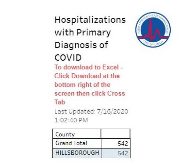 Agency for Health Care Reports Hillsborough COVID-19 Hospitalizations More Than Double from Yesterday