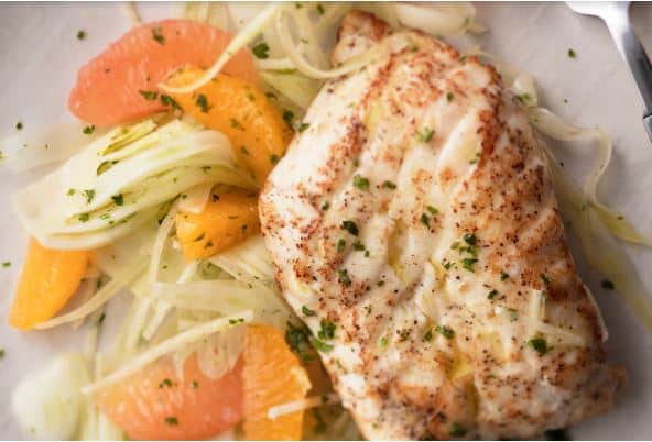 Florida Grouper with Citrus Salad, Fresh From Florida