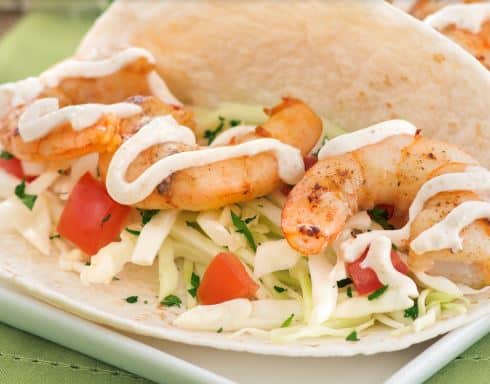 Florida Shrimp Tacos with Cabbage, Fresh From Florida