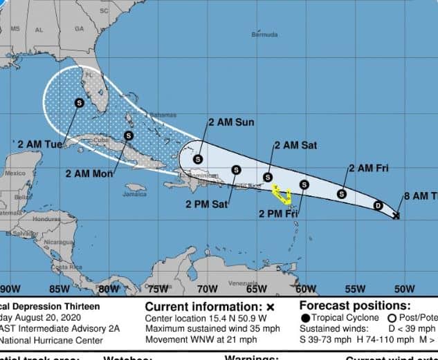 Tropical Depression 13 Heading Our Way, New Waves Being Tracked By NHC