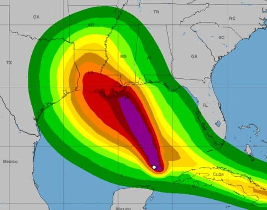 Tropical Storm Marco Nearing Hurricane Strength Watches and Warnings