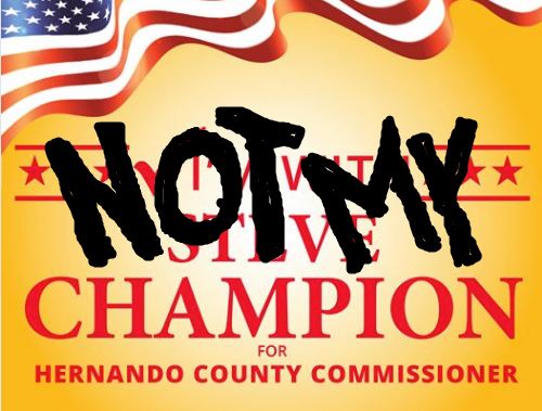 Opinion – Steve is Not My Champion, Hernando County Commissioner’s Inevitable Fall from Grace