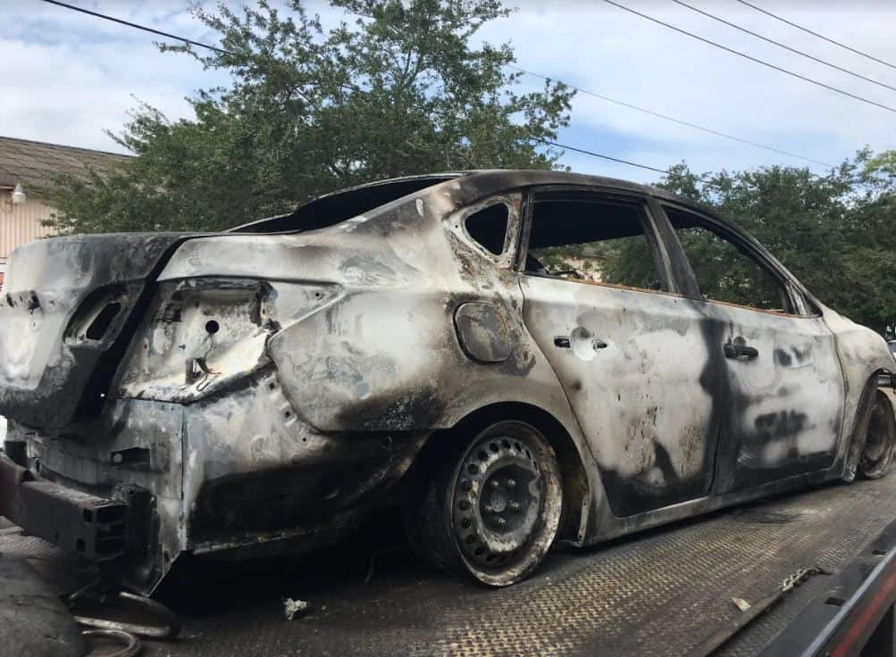 Torched Car, Adult Male Body in the Trunk Pulled From Skyway Trail