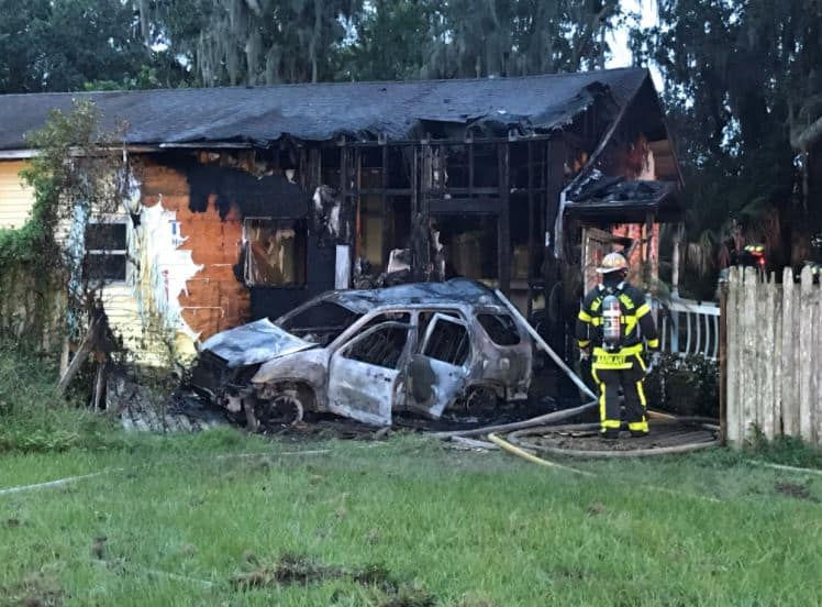 Car Crashes Into Riverview Business, Both Vehicle and Structure Burn