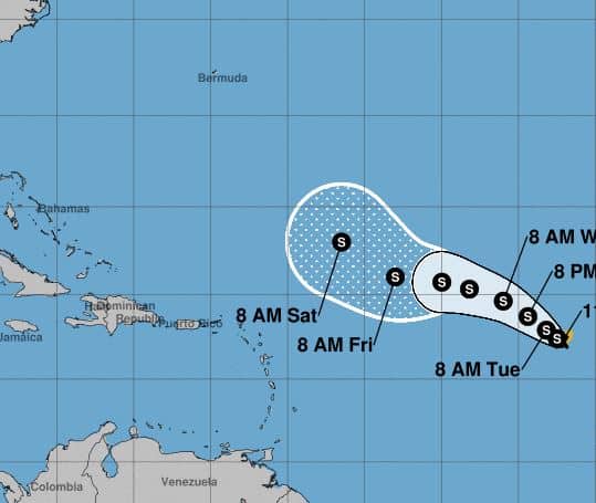 Tracking Tropical Storm Paulette,Update