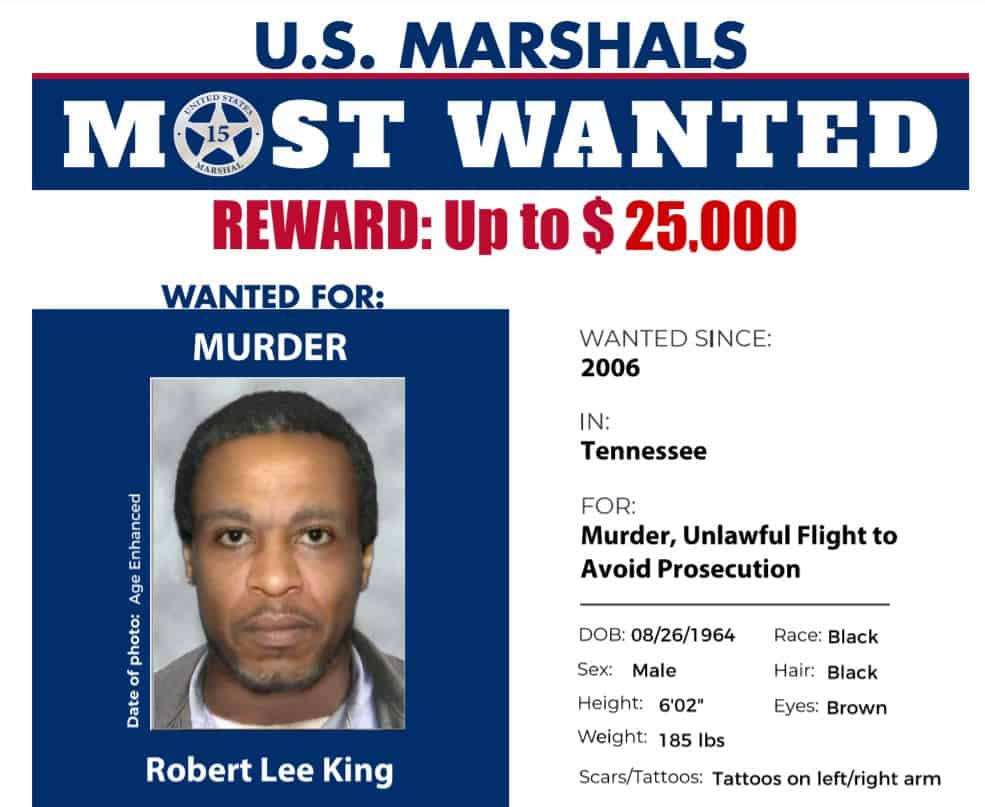 $25,000 Reward Memphis Murder Suspect Sought by U.S. Marshals