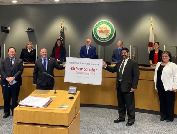 Santander, 875-Jobs to Pasco County, Investing $12 Million in Improvements