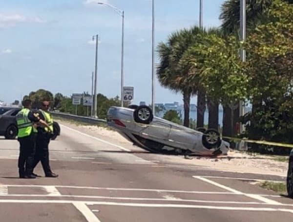 Two-Car Rollover Crash, Expect Delays East And Westbound On Courtney Campbell Causeway