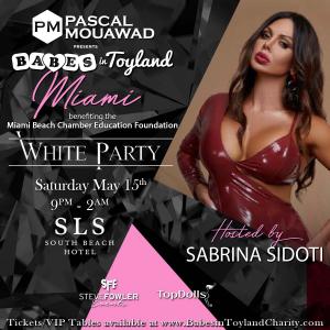 Muscle & Fitness Cover Girl Sabrina Sidoti  to Host White Party Benefitting Miami Beach Chamber Education Foundation