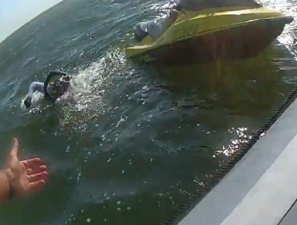 WATCH: Hillsborough County Sheriff’s Marine Unit Rescues Father And Son As Jet Ski Sinks