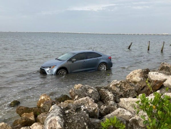 Florida Man Forgot About The Tide, Car Takes A Swim