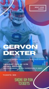 Gator Defensive Lineman Gervon Dexter Hosts Meet and Greet Event