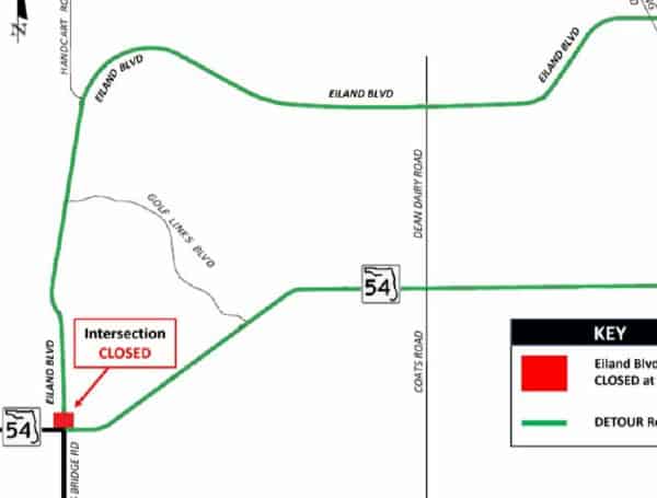 Eiland Boulevard To Be Closed At SR 54 In Zephyrhills