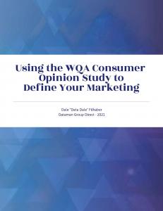 Dataman Group Direct offers water quality dealers marketing insight based on WQA consumer opinion study