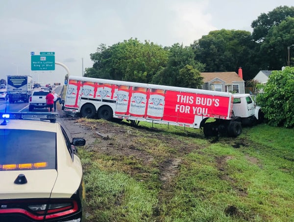 Budweiser Truck Crash Jams Up Early Morning Rush On I-275