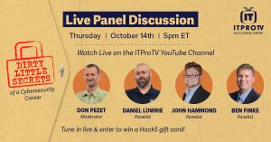 Cybersecurity career panel discussion set for October 14 via YouTube Live