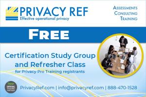 Privacy Ref offers free certification study group and free refresher class to course registrants