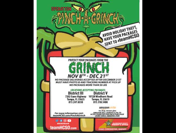 Hillsborough County Sheriff To Launch Operation Pinch-A-Grinch