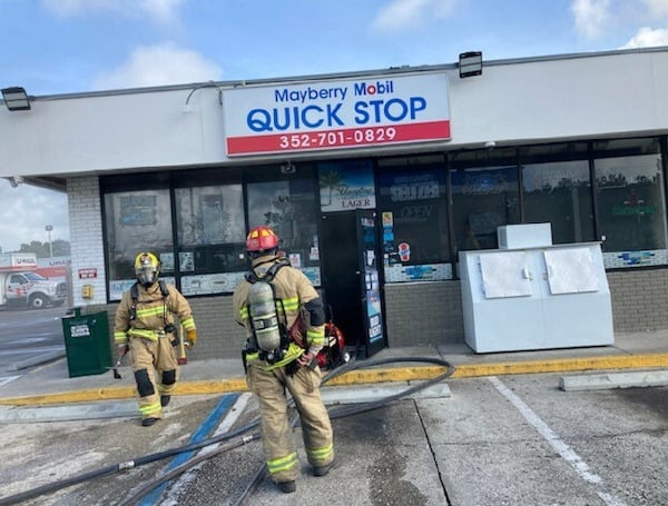 Spring Hill Mobil Gas Station Damaged By Fire Monday