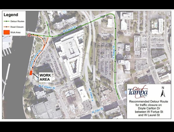 Partial Closure On Doyle Carlton Drive Between W Fortune St. And W Laurel St. Begins November 1, Utility Maintenance Projects