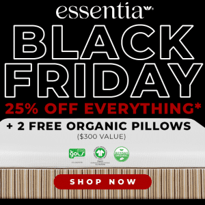 Essentia Organic Mattress Announces Black Friday 2021 Sales to Promote Healthier Sleep