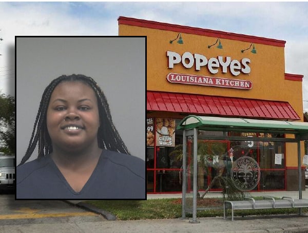 “B*tch Don’t Fix My Food” Florida Woman Arrested Pulling A Gun At Popeyes Drive-Thru