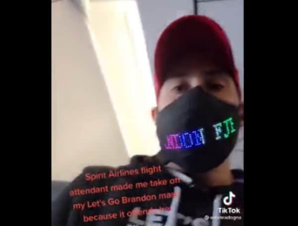 Spirit Airlines Shows It Has No Use For The Spirit Of “Let’s Go Brandon,” As It Makes A Passenger Remove Mask Highlighting The Slogan