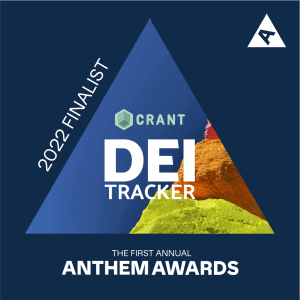 CRANT’s DE&I tracking technology named a finalist in Webby’s inaugural Anthem Awards