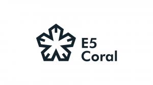 Horizontal logo for E5 Coral designed by Regular Animal