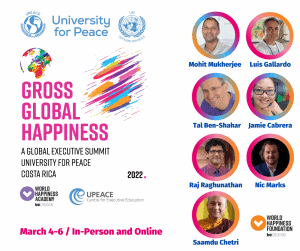 Gross Global Happiness Summit 2022 at the United Nations University for Peace