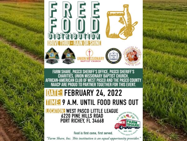 Pasco Sheriff Teams Up With Farm Share, West Pasco Little League For Free Food Distribution