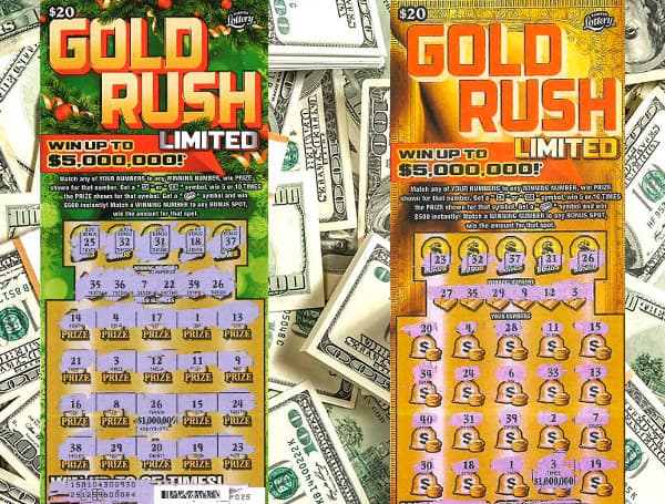 Two Tampa Area Players Win $1,000,000 Each On Gold Rush Scratch-Off Tickets