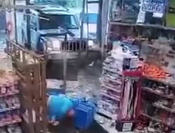 “Is My Beer Ok” Florida Man In Good Spirits After SUV Plows Through Storefront, Hitting Him