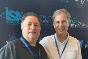 Dr. Eran Schenker (IAMI) and Eytan Stibba, Private Astronaut, before his launch to space by SpaceX Dragon part of Axiom-1 mission to the International Space Station