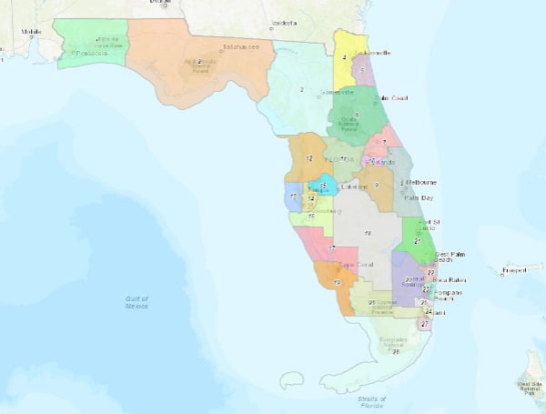 Florida Gov. DeSantis’ Office Submits Redistricting Map, 20-8 Trump-Biden Split