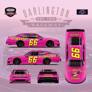 WORKPRO® Tools Brings CountryTime Lemonade No. 68 Car Back To Life For Throwback Weekend At Darlington