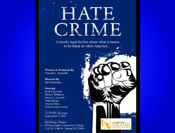 “Hate Crime” To Be Staged In Tampa Bay Theatre Festival 2022