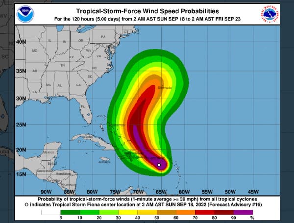 Puerto Rico Braces For Tropical Storm Fiona Impact From As It Nears Hurricane Strength