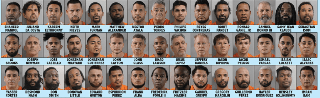 160 people were arrested by the Polk County Sheriff’s Office Vice Unit during a seven-day undercover human trafficking operation, “Fall Haul 2,” which began on Monday, August 29, 2022. 