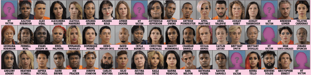 160 people were arrested by the Polk County Sheriff’s Office Vice Unit during a seven-day undercover human trafficking operation, “Fall Haul 2,” which began on Monday, August 29, 2022. 