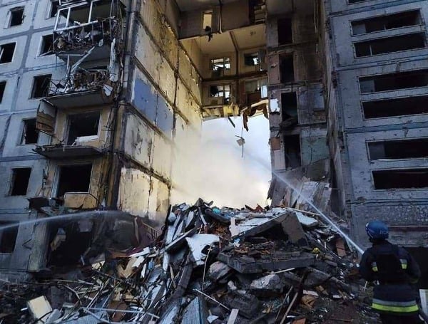 Russia Pounds Apartment Buildings Killing 17 In Ukraine Following Kerch Bridge Explosion