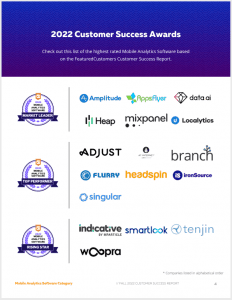 The Top Mobile Analytics Software Vendors According to the FeaturedCustomers Fall 2022 Customer Success Report Rankings