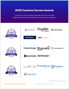 The Top Net Promoter Score (NPS) Software Vendors According to the FeaturedCustomers Fall 2022 Customer Success Report