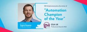 Eugene Rudenko Recognized as Automation Champion of the Year by GSA UK