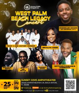 JEKALYN CARR, CHANDLER MOORE & NOTKARLTON BANKS TO LEAD  WEST PALM BEACH LEGACY CONCERT 2023