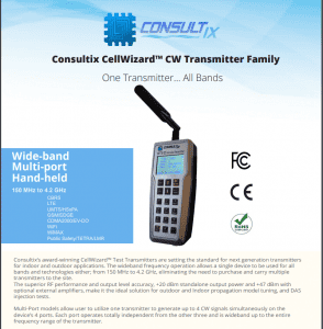 New Consultix 2 or 4 Port CW Transmitter Opt WTX-35B-K37 supports CBRS-C-Band Antenna Testing on all 4 Ports up to 4 GHz