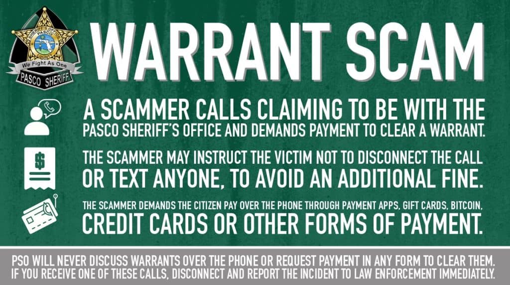 warrant scams