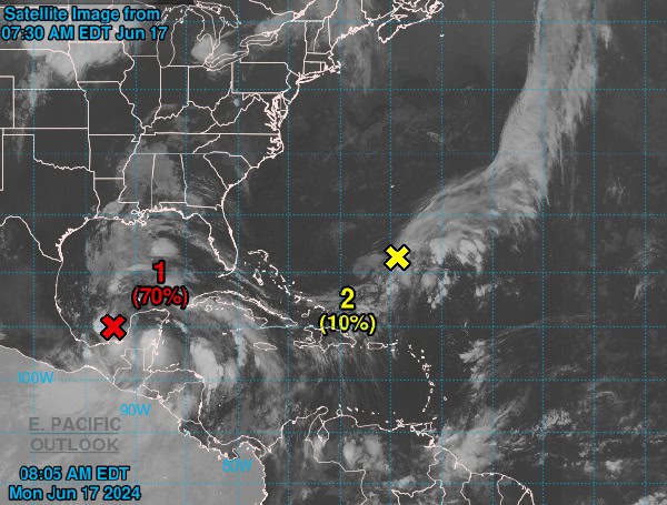 Tropical Rainstorm Threatens Mexico And South Texas As Second System Forms Off Florida’s East Coast